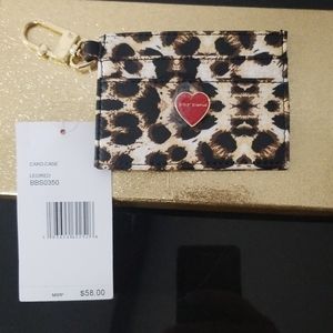 Betsy Johnson I.d card case Leopard